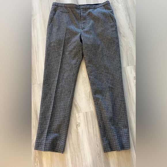 Marc Jacobs Women's Career Classic Black and Gray Checkered Wool Pants Size 6